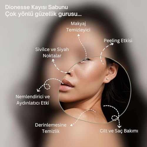 100% Doğal Kayısı Sabunu 120 gr | Sivilce ve Siyah Nokta Giderici, Yüz ve Saç Bakımı İçin Aromaterapik Sabun