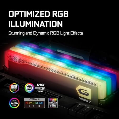 Alternative view of GEIL RAM DIMM 16GB DDR5 ORION V RGB GAVSG516GB5200C38BSC 5200MHZ