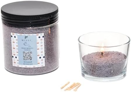Oud Vanilya Kokulu Yaratıcı İnci Tozu Mum (30 adet fitil ile birlikte)-250 gr