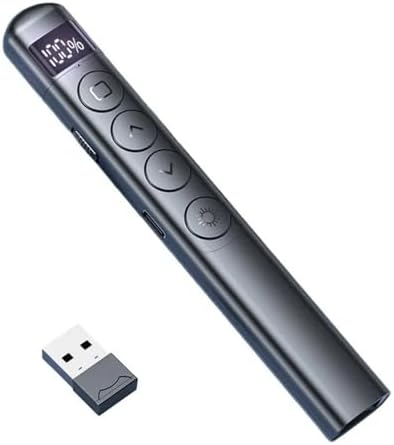 Dijital Ekranlı Şarjlı Lazer Sunum Kumandası Şarj Göstergeli Lazer Powerpoint Laser Pointer Slayt Atlatıcı