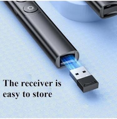 Alternative view of Dijital Ekranlı Şarjlı Lazer Sunum Kumandası Şarj Göstergeli Lazer Powerpoint Laser Pointer Slayt Atlatıcı