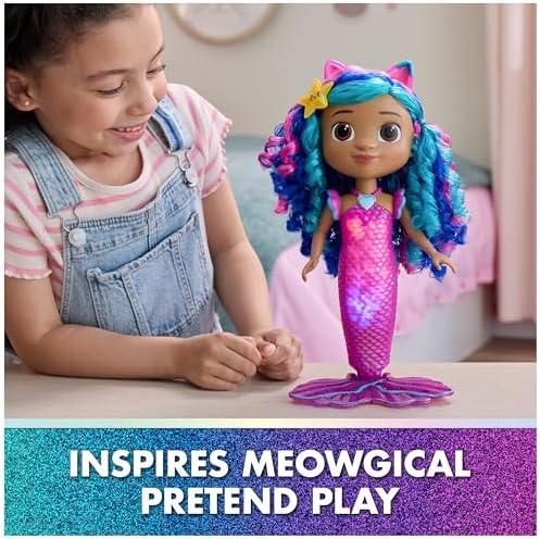 Alternative view of DreamWorks GABBY'S Dollhouse Film, Sing & Mermaid Gabby, Işıklar ve Sesler ile Su Geçirmez Deniz Kızı Bebek, 3 Yaş ve Üzeri Kız ve Erkek Çocuk Oyuncakları