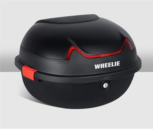 Alternative view of WHEELIE XT11-FS 28 Litre Motosiklet Arka Çanta Mat Siyah Su Geçirmez ABS Top Çift Kilitleme Üniversal