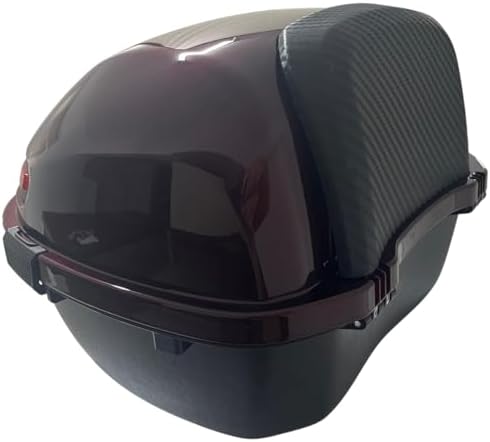 Alternative view of WHEELIE XT21-JR 28 Lt Motosiklet Arka Çanta Hünnap Kırmızı Parlak Su Geçirmez ABS Çift Kilitleme Üniversal