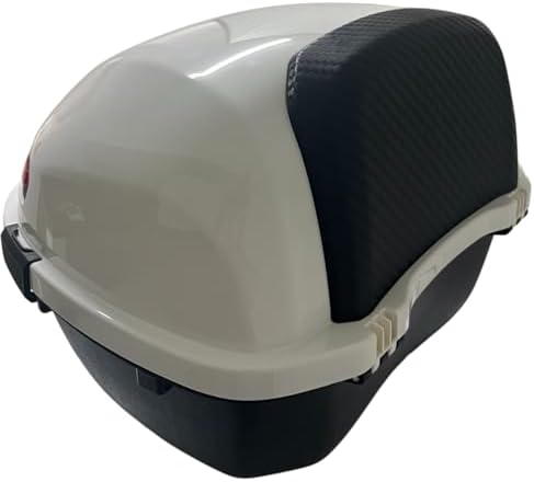 WHEELIE XT21-W 28 Litre Motosiklet Arka Çanta Beyaz Parlak Su Geçirmez ABS Top Çift Kilitleme Üniversal