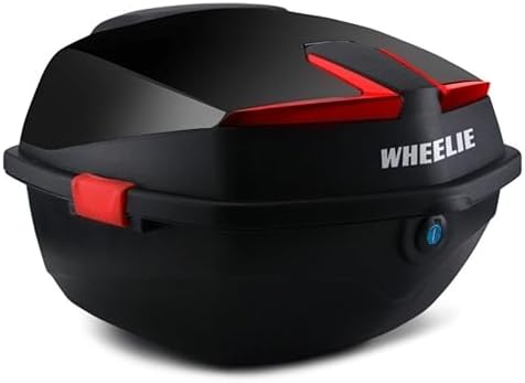 Alternative view of WHEELIE XT01-B 32 Litre Motosiklet Arka Çanta Siyah Parlak Su Geçirmez ABS Top Çift Kilitleme Üniversal