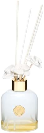 Alternative view of 130 ml Beyaz Cam Şişe Seramik Çiçek Taşlı Bambu Çubuklu Jasmine Oda Kokusu
