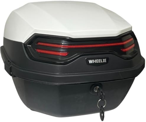 Alternative view of WHEELIE XT08-W 32 Litre Motosiklet Arka Çanta Beyaz Parlak Su Geçirmez ABS Top Çift Kilitleme Üniversal