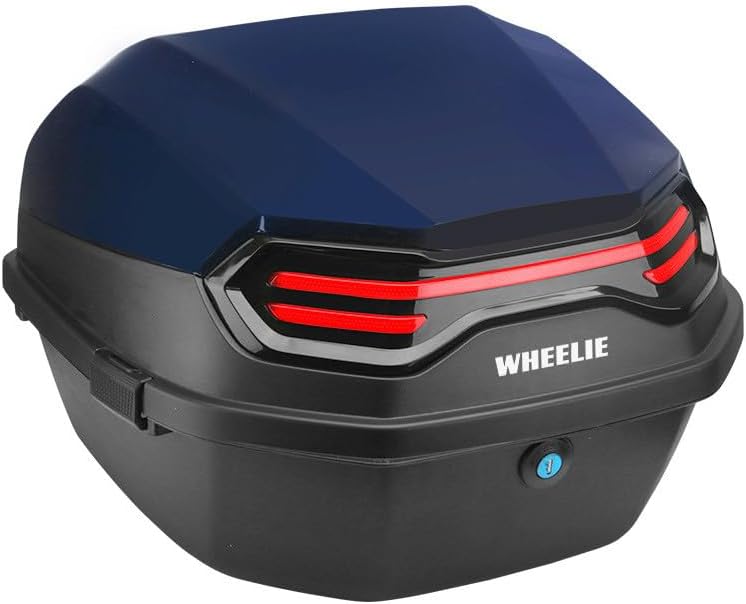 Alternative view of WHEELIE XT08-BL 32 Litre Motosiklet Arka Çanta Mavi Mat Su Geçirmez ABS Top Çift Kilitleme Üniversal