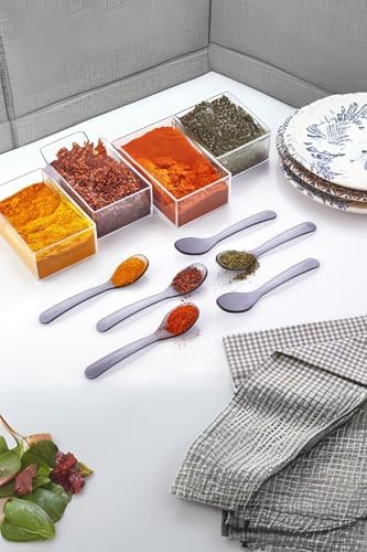 Life 12'li Gri Plastik Baharat Bal ve Servis Kaşığı MIT1138
