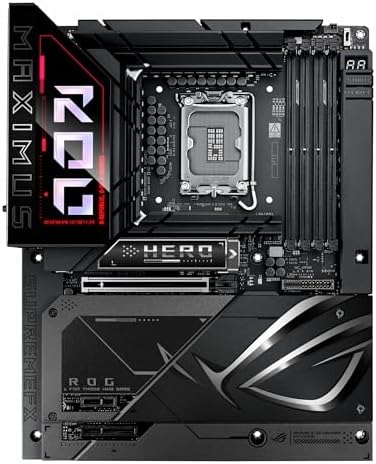 ROG MAXIMUS Z890 HERO BTF Intel Z890 LGA1851 DDR5 9200 HDMI 2xUSB4 6x M2 USB3.2 WiFi 7 + BT AURA RGB 5Gbit + 2.5Gbit LAN ATX 22+1+2+2 Güç Aşamaları, Thunderbolt 4, Gizli Bağlantı Tasarımı