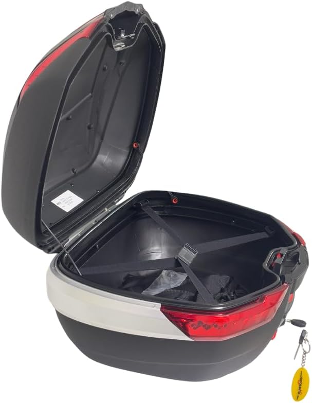 WHEELIE XT68-B 48 Litre Motosiklet Arka Çanta Siyah Su Geçirmez Tak Çıkart Özellikli ABS Top Üniversal