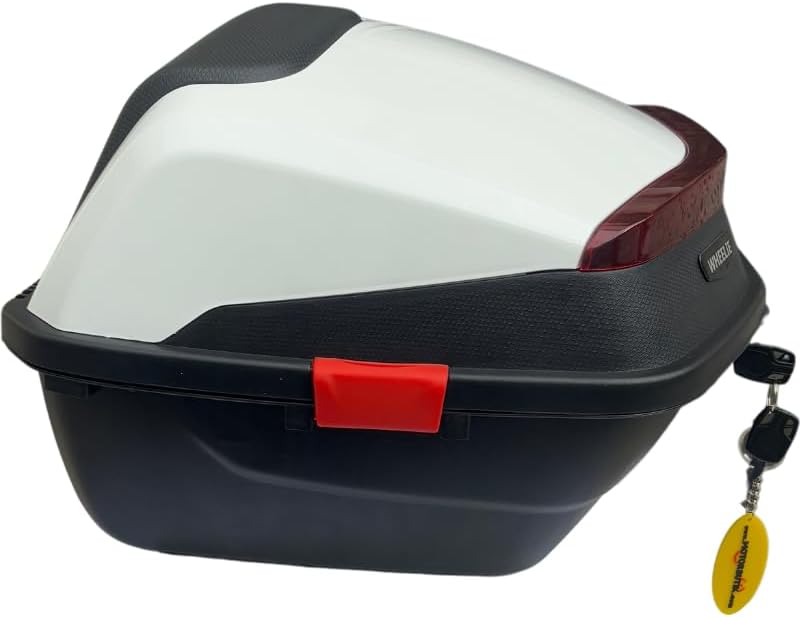 Alternative view of WHEELIE XT88-W 32 Litre Motosiklet Arka Çanta Beyaz Parlak Su Geçirmez ABS Top Çift Kilitleme Üniversal