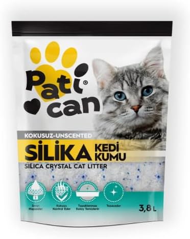 PATİCAN 3 ADET SİLİKA KRİSTAL KEDİ KUMU 3.8 LT