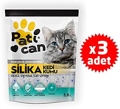 Alternative view of PATİCAN 3 ADET SİLİKA KRİSTAL KEDİ KUMU 3.8 LT