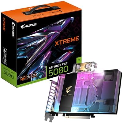 Alternative view of GIGABYTE AORUS GeForce RTX 5080 Xtreme WATERFORCE WB 16G Ekran Kartı - 16GB GDDR7, 256bit, PCI-E 5.0, 2805MHz Çekirdek Saat, 3 x DP 2.1a, 1 x HDMI 2.1b, NVIDIA DLSS 4, GV-N5080AORUSX WB-16GD