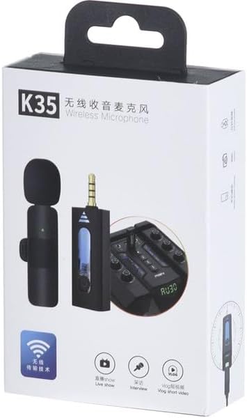 Alternative view of K35 Microphone Kablosuz Yaka Mikrofonu 360° Çok Yönlü Gürültü Azaltma Type-C Akıllı Telefon ile Uyumlu YouTube için Tablet Facebook Canlı Akış Video Kaydı Vlog Röportaj uyumlu