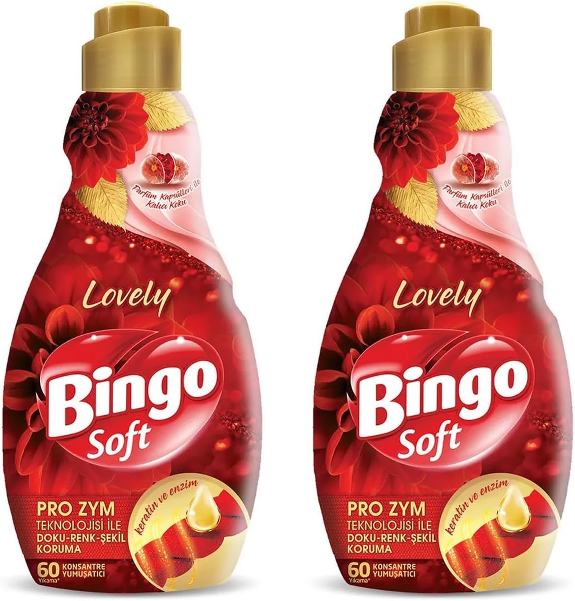 Alternative view of Bingo Soft Lovely Konsantre Çamaşır Yumuşatıcısı, 1440 ml, 2'li Paket, 60 Yıkama