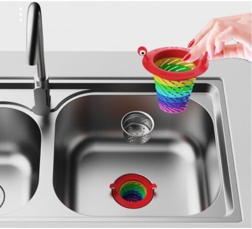 Alternative view of 6 Kademeli Lavabo Süzgeci, Renkli Lavabo, Evye Süzgeci Gider Koruyucu