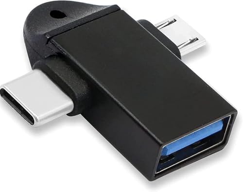 3'ü 1 Arada Micro USB Type-C OTG Dönüştürücü Adaptör Otg C Tipi Adaptör 2 In 1 Otg Mikro Usb Dönüştürücü Usb C 3.0 Disk Fare Konektörü Akıllı Telefon Usb Tak Çalıştır 3 in 1