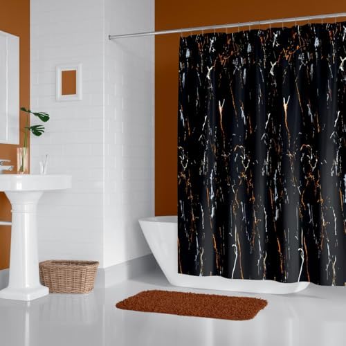 Alternative view of Banyo Perdesi 1x120x200 Tek Kanat Duş Perdesi Halka Hediyeli 6801