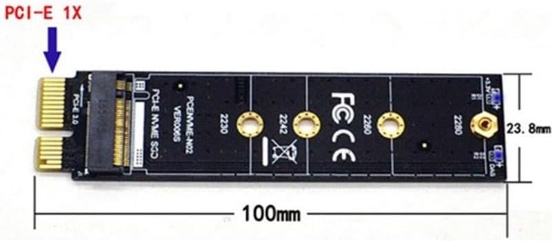 9143 M.2 Nvme Ssd Ngff To Pcie 3.0 X1 Adaptör PCIE ten PCI-E 3.0 1X destekli Yalnızca M.2 PCI-e M Key SSD'yi destekler, M.2 SATA B Key SSD'yi desteklemez. M Key Kart Çevirici Dönüştürücü