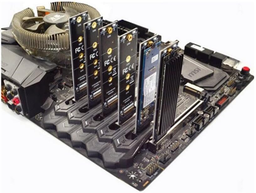 Alternative view of 9143 M.2 Nvme Ssd Ngff To Pcie 3.0 X1 Adaptör PCIE ten PCI-E 3.0 1X destekli Yalnızca M.2 PCI-e M Key SSD'yi destekler, M.2 SATA B Key SSD'yi desteklemez. M Key Kart Çevirici Dönüştürücü