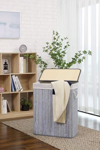 Alternative view of El Yapımı Hasır Katlanır Çamaşır Sepeti Dikdörtgen 72 Litre (40cm*30cm*61cm), Doğal Malzemeden Üretilmiş Çamaşırlık