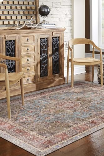 Avlin Desenli Şönil Pamuk Tabanlı Yıkanabilir Kaymaz Antibakteriyel Salon Halısı 80x300