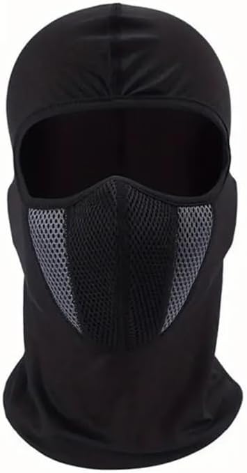 Motosiklet ve Bisiklet için Tam Yüz Koruyucu Maske, Siyah, Filtreli, Termal Buff Balaklava