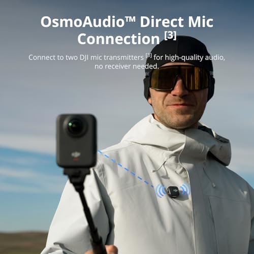 Alternative view of DJI Osmo 360 Adventure Combo - 1 İnç Sensörlü 360 Derece Kamera, Yerel 8K-360° Video, 120MP Panoramik Fotoğraflar, 100 Dakika 8K Kayıt, Seyahat ve Spor için Aksiyon ve Vlog Kamerası