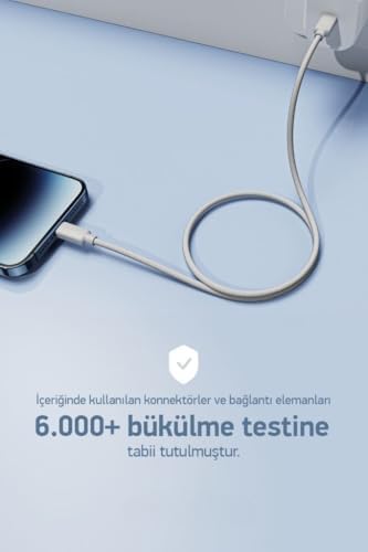 Alternative view of 100W Örgülü Type C to Type C SPK-10 1mt Data ve Şarj Kablosu