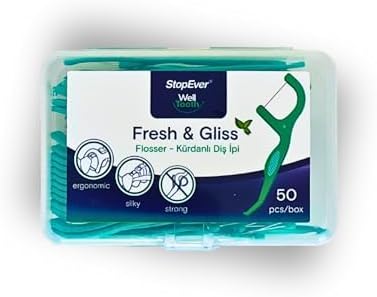 Alternative view of StopEver Fresh & Gliss Kürdanlı Diş İpi (50 Adet) | Nane Aromalı | Diş Arası Temizliği, Ağız Hijyeni ve Günlük Kullanım için İdeal | Plastik Kutulu ve Taşıma Kılıflı Hediyeli
