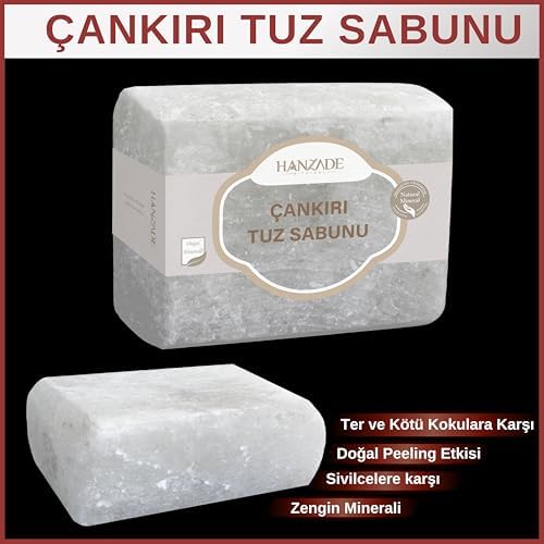Bitkisel Çankırı Tuz Sabunu 300-350 Gr Zengin Mineralli Doğal Saf Çankırı Kaya Tuzu Sabunu