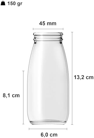Alternative view of 250 ml Şeffaf Süt, Ayran, Limonata, Meşrubat Şişesi 250 Cc Plastik Kapaklı Boş Cam Şişe 2 Adet