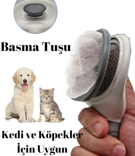 Alternative view of Bypet Otomatik Temizlenen Tuşlu Evcil Hayvan Tarağı, Kedi Köpek Tüy Toplayıcı Tarak