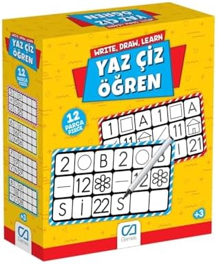 Alternative view of Yaz Çiz Öğren 3+ Yaş ve üzeri Çocuklar için 12 Parçalı Eğitici Etkinlik Oyunu