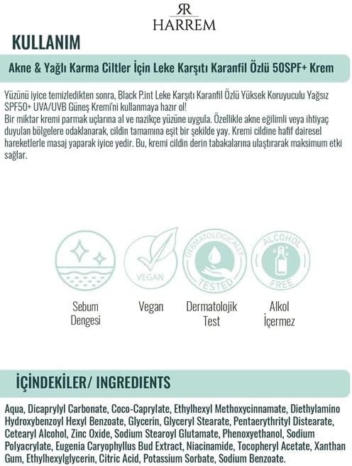 Alternative view of Akneli&Yağlı Ciltler Leke Karşıtı Yüksek Koruyucu Yağsız SPF50 UVA/UVB Güneş Kremi 50 Ml P.int