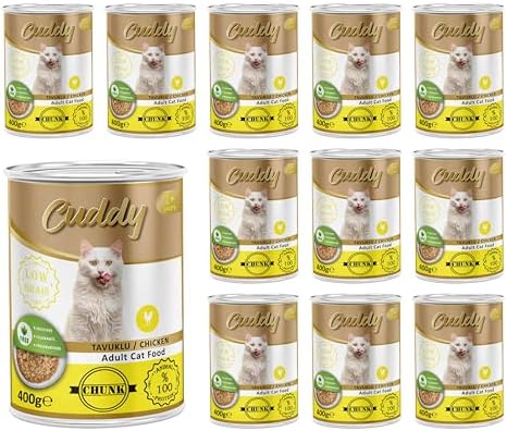 Cuddy Yetişkin Kedi Tavuklu ve Jöleli Konserve Mama 400 Gr x 12 adet