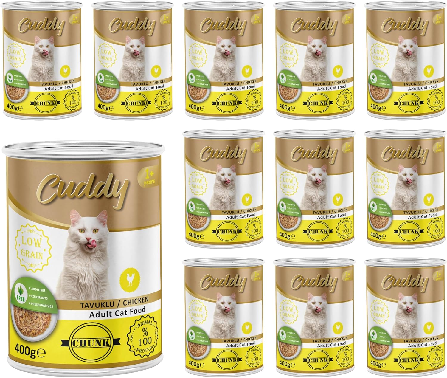 Alternative view of Cuddy Yetişkin Kedi Tavuklu ve Jöleli Konserve Mama 400 Gr x 12 adet