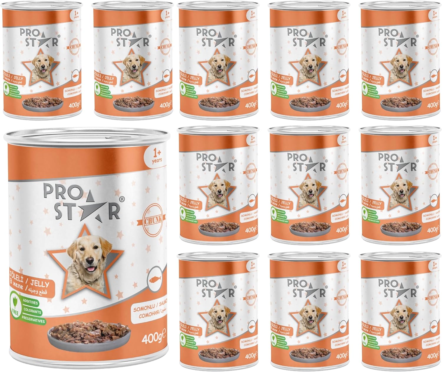 Prostar Yetişkin Köpek Somonlu ve Jöleli Konserve Mama 400 Gr x 12 adet