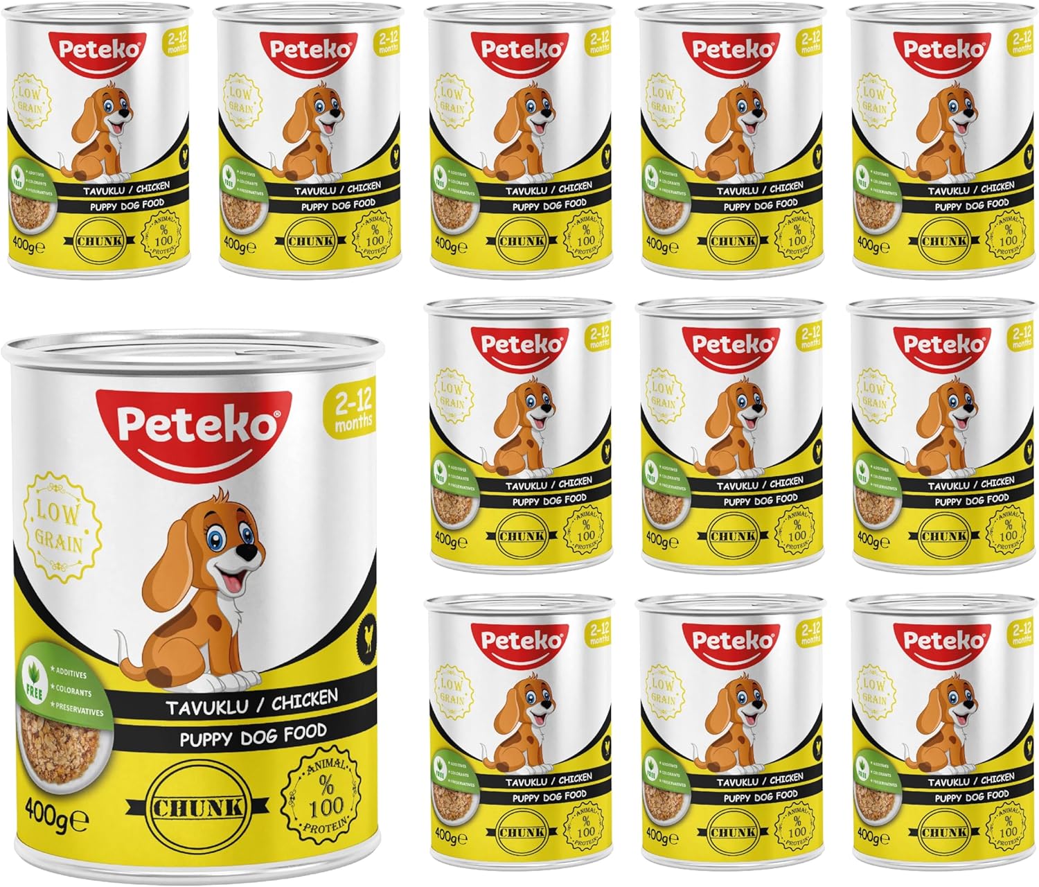 Alternative view of Yavru Köpek Tavuklu ve Jöleli Konserve Mama 400 Gr x 12 adet