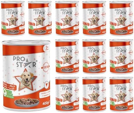 Prostar Yetişkin Köpek Tavuklu ve Jöleli Konserve Mama 400 Gr x 12 adet