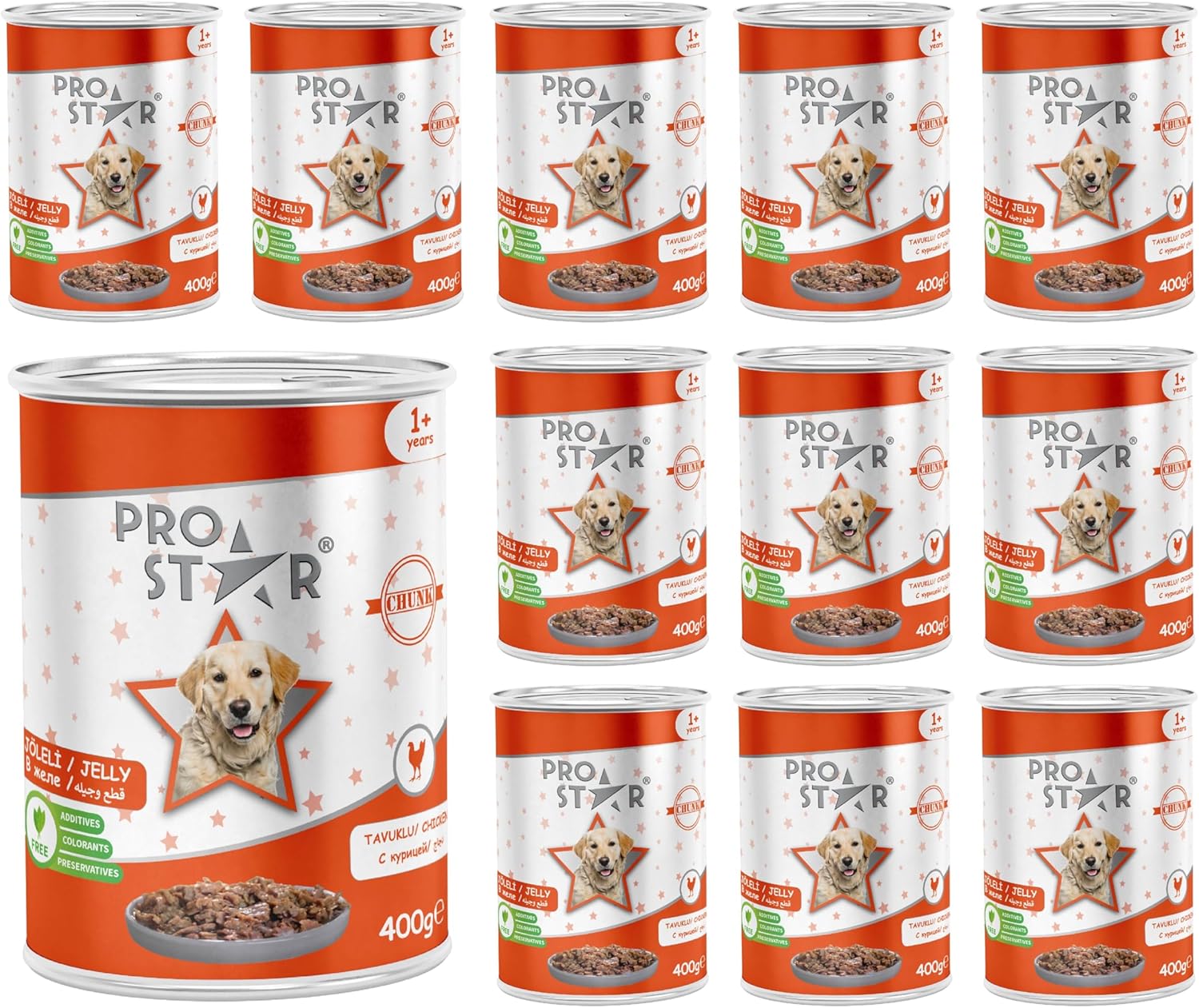 Alternative view of Prostar Yetişkin Köpek Tavuklu ve Jöleli Konserve Mama 400 Gr x 12 adet