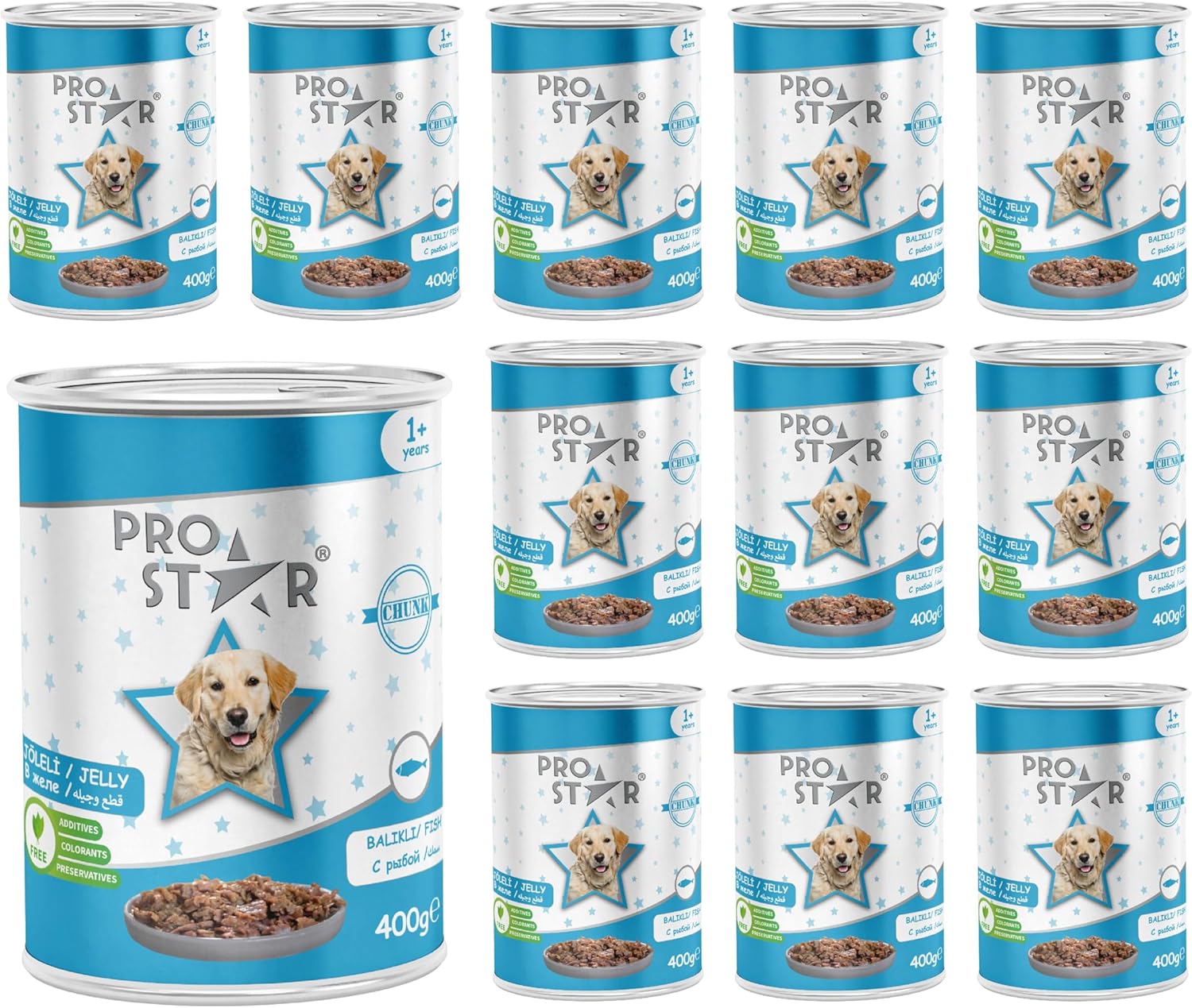 Alternative view of Prostar Yetişkin Köpek Balıklı ve Jöleli Konserve Mama 400 Gr x 12 adet