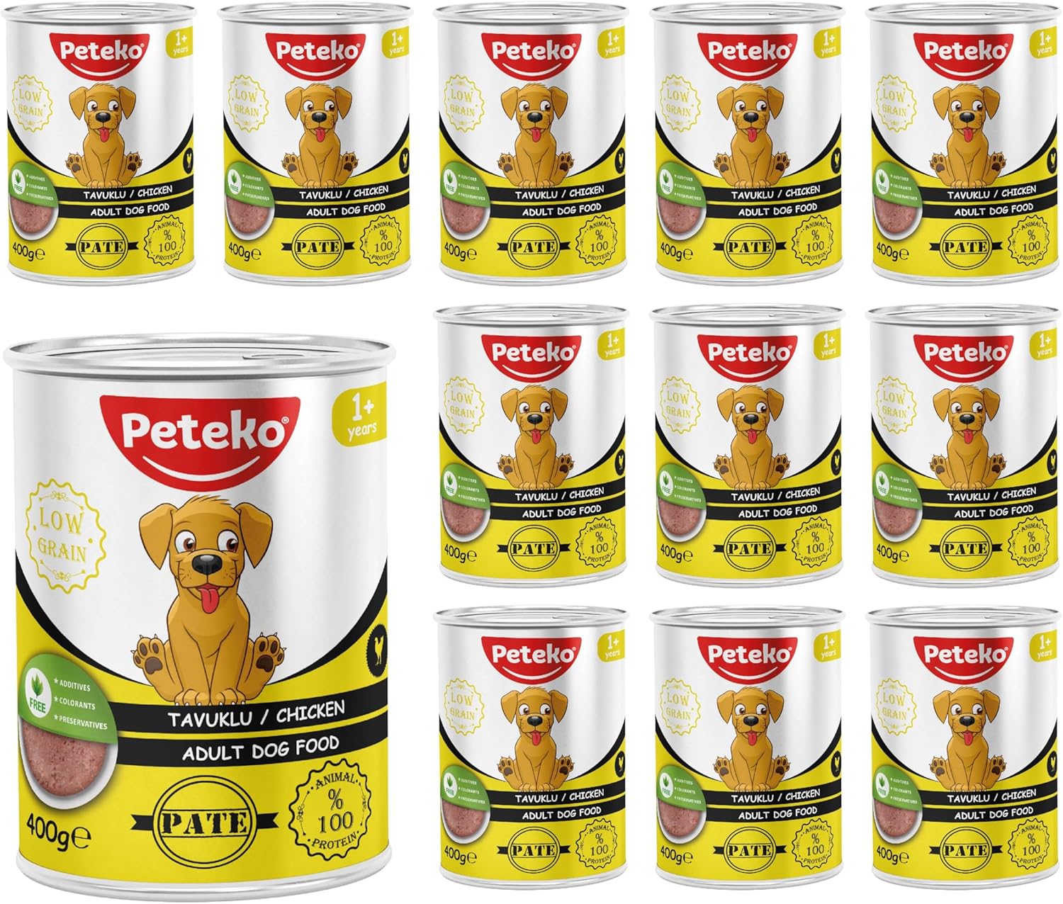 Yetişkin Köpek Tavuklu Pate 400 Gr x 12 adet