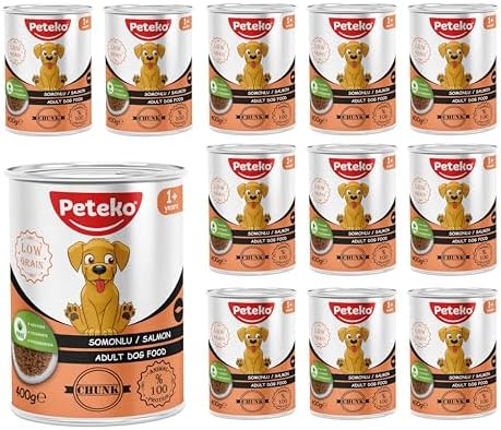 Yetişkin Köpek Somonlu ve Jöleli Konserve Mama 400 Gr x 12 adet