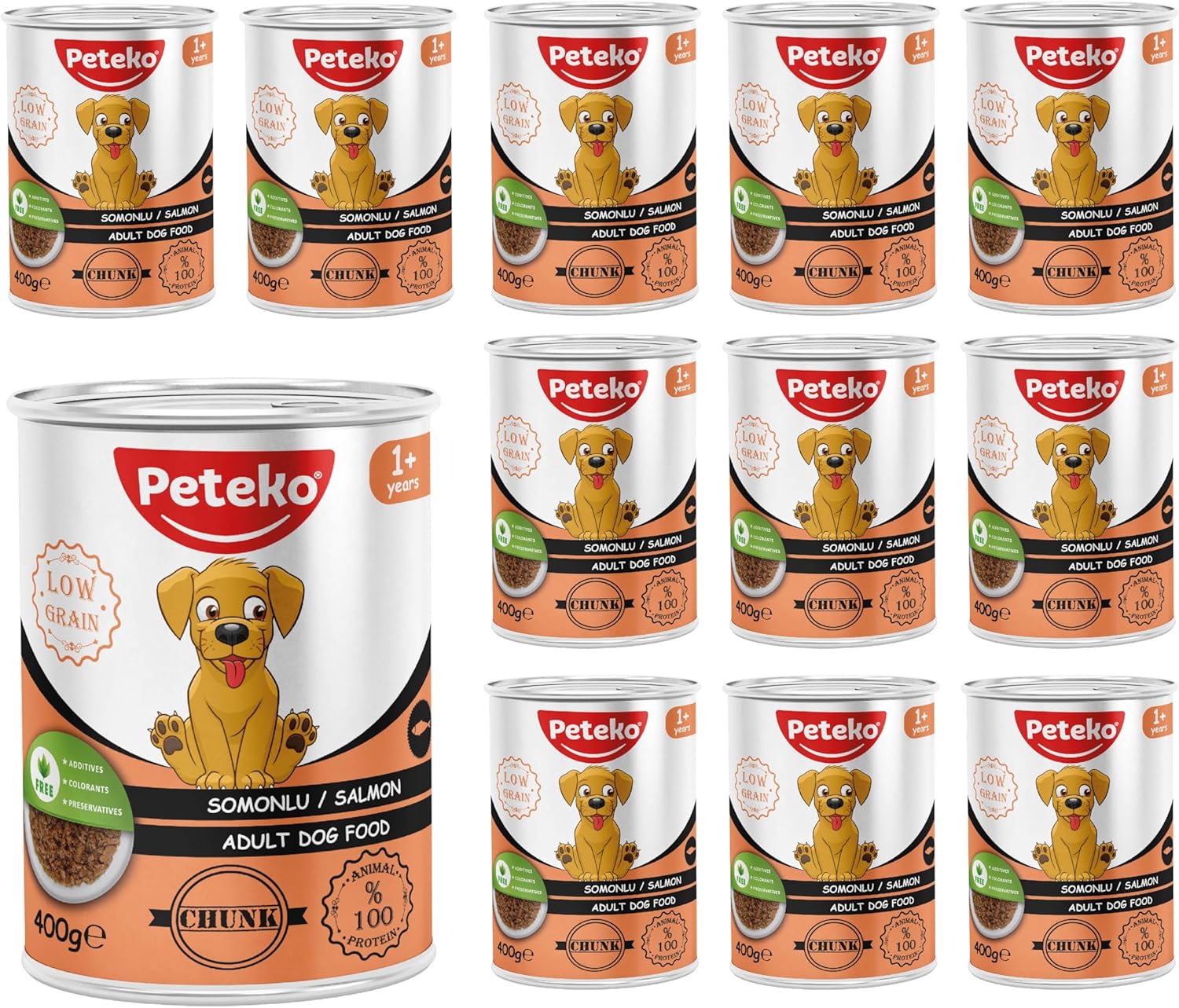 Alternative view of Yetişkin Köpek Somonlu ve Jöleli Konserve Mama 400 Gr x 12 adet
