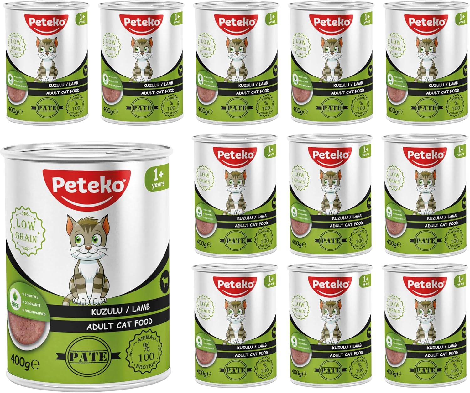 Alternative view of Yetişkin Kedi Kuzulu Pate 400 Gr x 12 adet