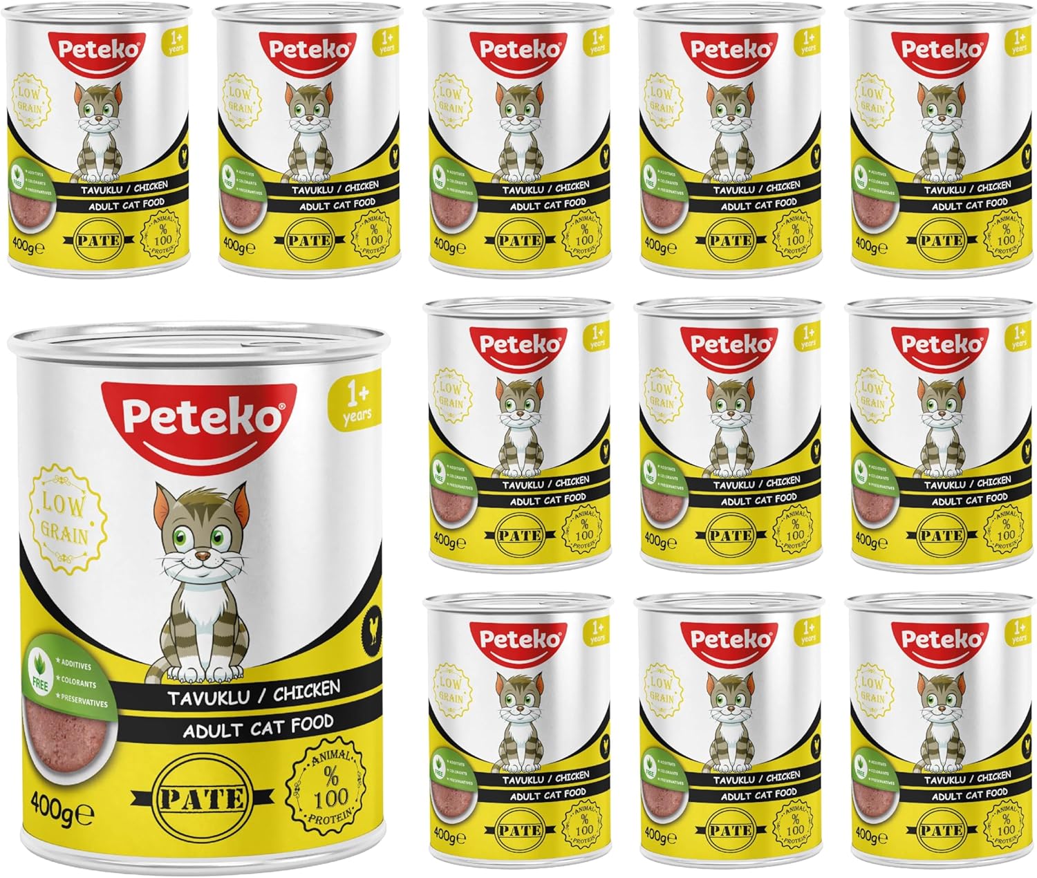 Alternative view of Yetişkin Kedi Tavuklu Pate 400 Gr x 12 adet